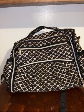 Black & White Patterned  diaper Bag